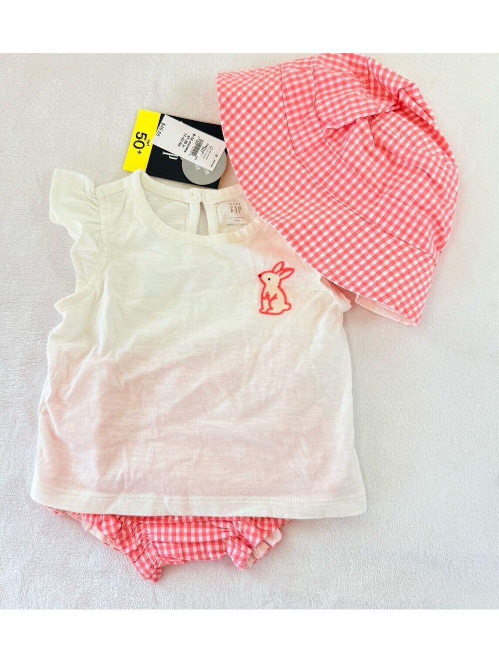 Baby Gap Girls 6-12 Months Outfit Top Shorts Hat New NWT